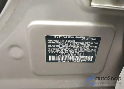 2016 Subaru Forester 2.5I z USA, uszkodzony, nr VIN JF2SJABC3GH419623